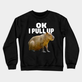 Ok I Pull Up Capybara Crewneck Sweatshirt